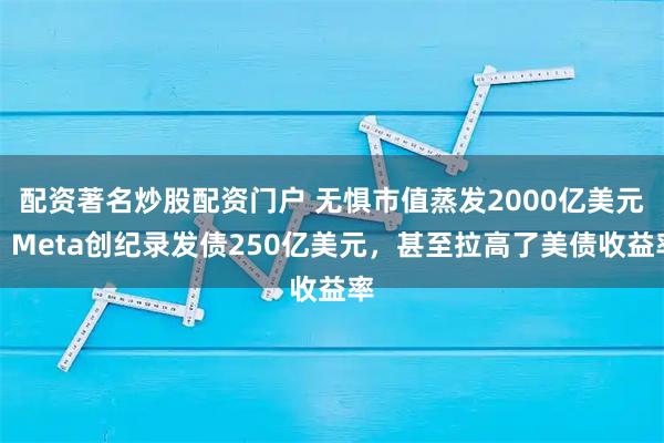 配资著名炒股配资门户 无惧市值蒸发2000亿美元，Meta创纪录发债250亿美元，甚至拉高了美债收益率